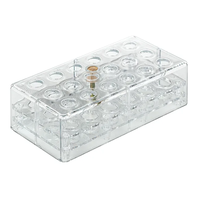 Rack, PC, format: 6 x 3, suitable for tubes, square cuvettes, all S-Monovette® diameters