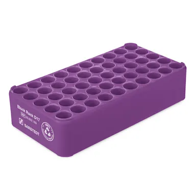 Block Rack D17, Ø opening: 17 mm, 5 x 10, violet