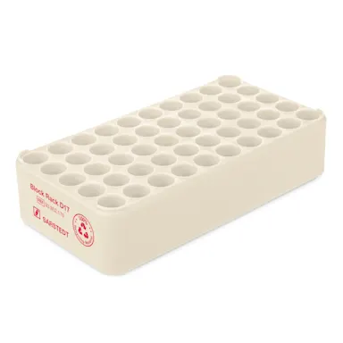 Block Rack D17, Ø opening: 17 mm, 5 x 10, creamy white