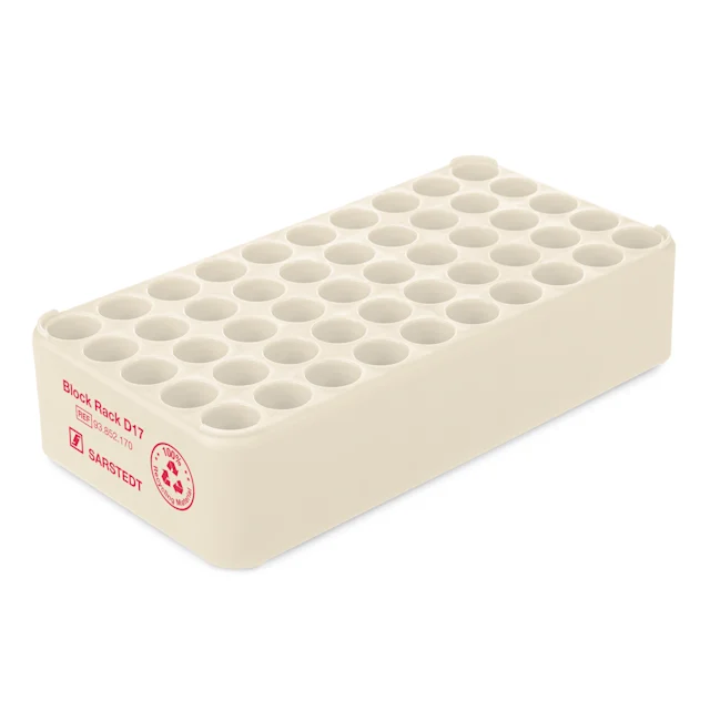 Штатив Block Rack D17, Ø отверстия: 17 мм, 5 x 10, кремовый белый