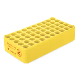 Block Rack D17, Ø opening: 17 mm, 5 x 10, yellow