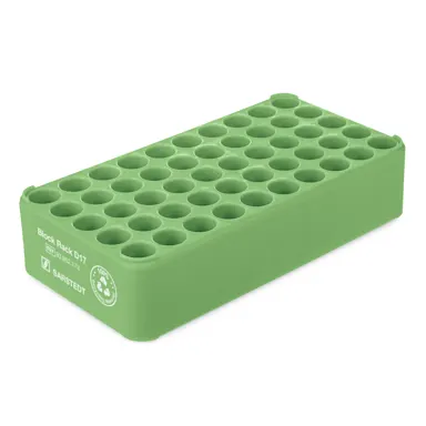 Block Rack D17, Ø opening: 17 mm, 5 x 10, green