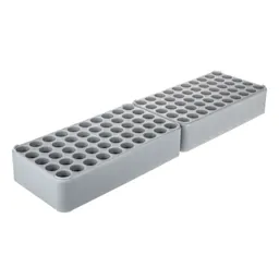 Double block rack D17, Ø opening: 17 mm, 5 x 20, grey