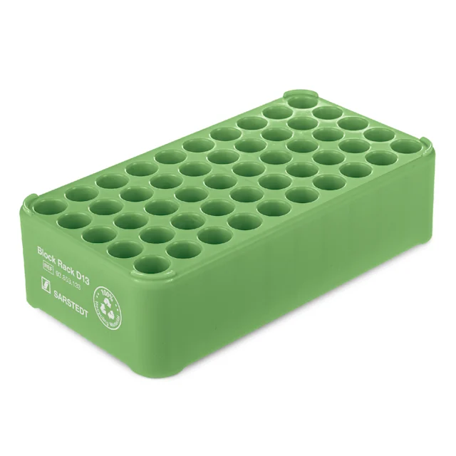Block Rack D13, Ø orificio: 13 mm, 5 x 10, verde