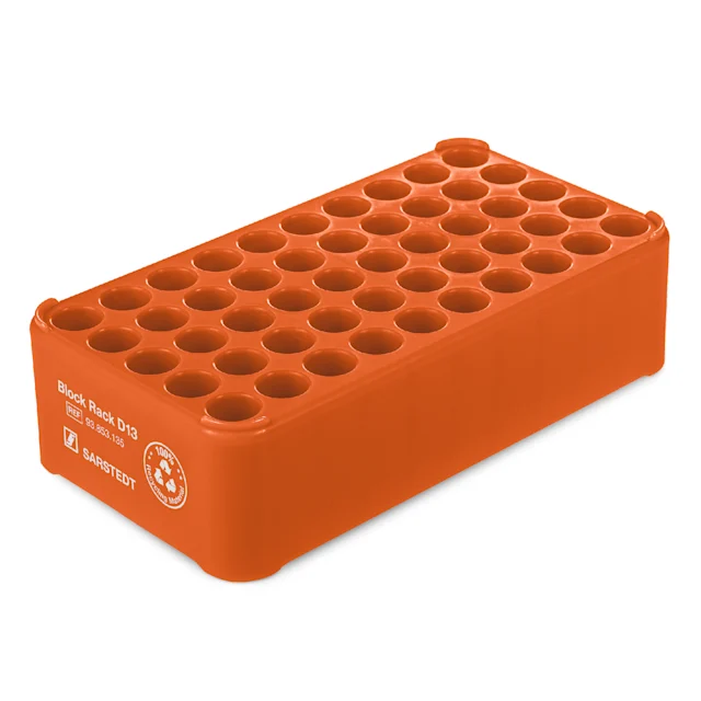 Block Rack D13, Ø orificio: 13 mm, 5 x 10, naranja