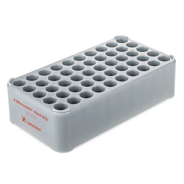 Block Rack D13, Ø opening: 13 mm, 5 x 10, grey