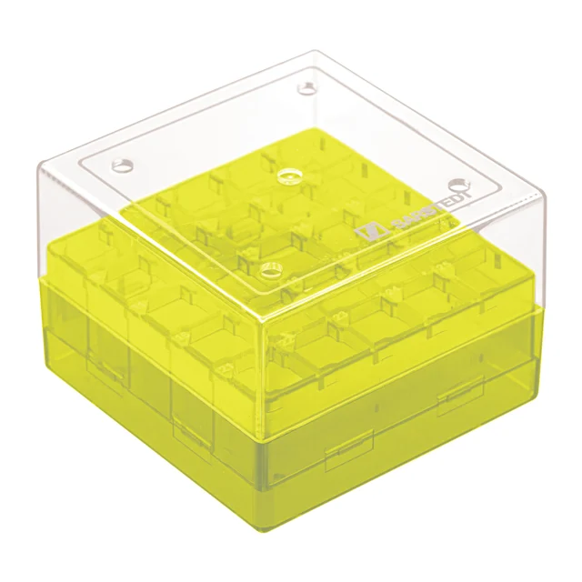 Cryobox, 75 x 75 x 52 mm, format : 5 x 5, pour 25 tubes