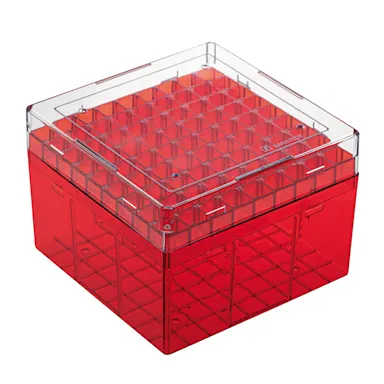 Cryobox, 132 x 132 x 95 mm, format: 9 x 9, for 81 collection tubes