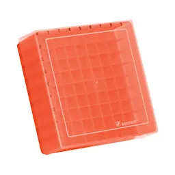 Storage box, slip-on lid, PP, format: 9 x 9, for 81 collection tubes