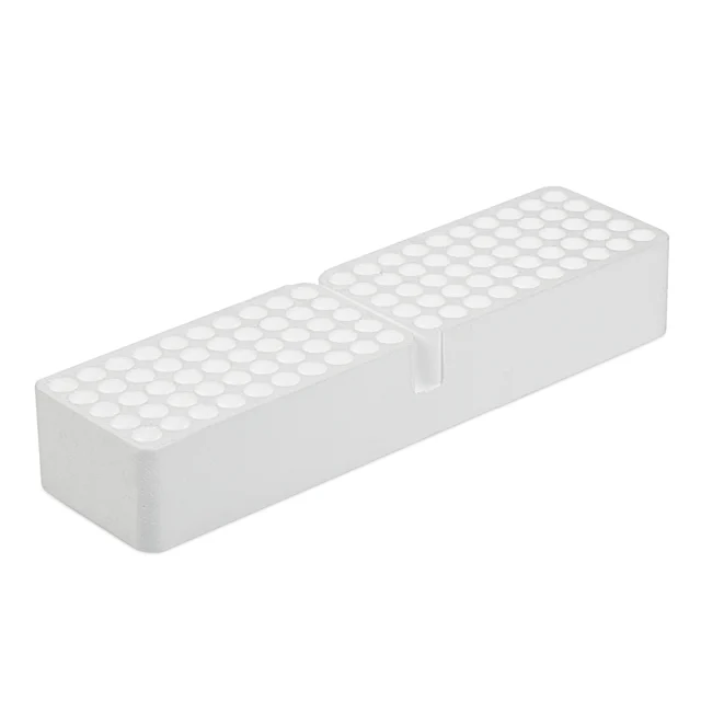 Portoir, polystyrène expansé, format : 20 x 5, compatible avec tubes Ø 13 mm