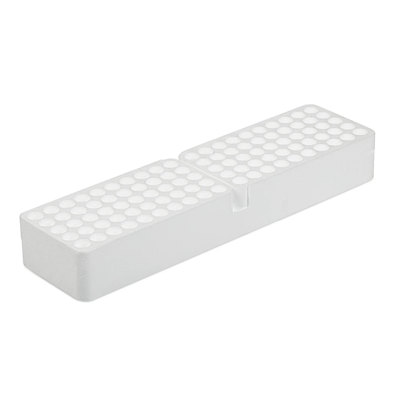 Portoir, polystyrène expansé, format : 20 x 5, compatible avec tubes Ø 15 et 16 mm