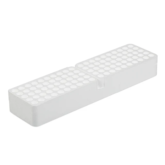Portoir, polystyrène expansé, format : 20 x 5, compatible avec tubes Ø 15 et 16 mm