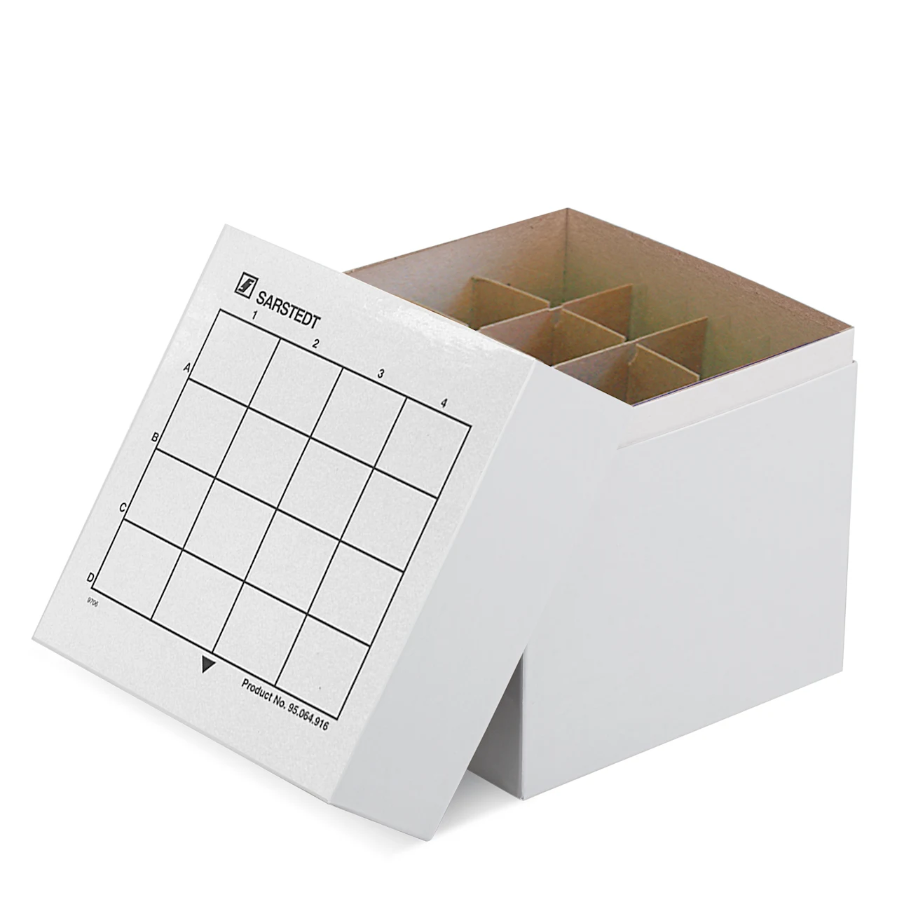 Boîte de stockage, couvercle coiffant, carton, format : 4 x 4, pour 16 tubes