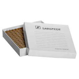 Storage box, slip-on lid, cardboard, format: 12 x 12, for 144 collection tubes