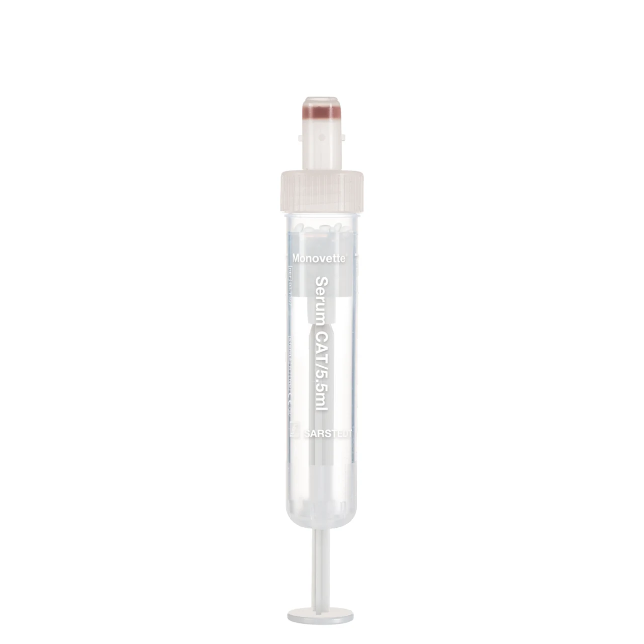 S-Monovette® Serum CAT, 5.5 ml, cap white, (LxØ): 75 x 15 mm, with plastic label