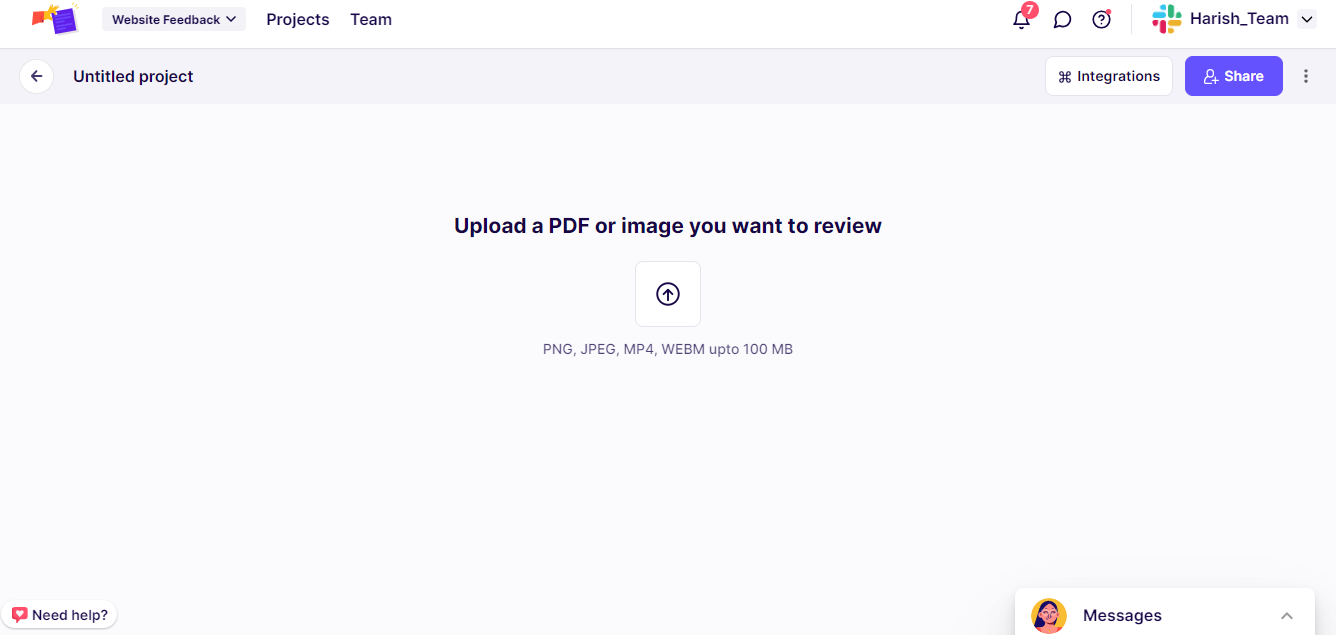 upload a file to annotate a pdf