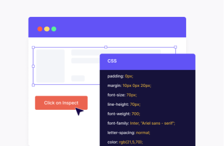 view and inspect css