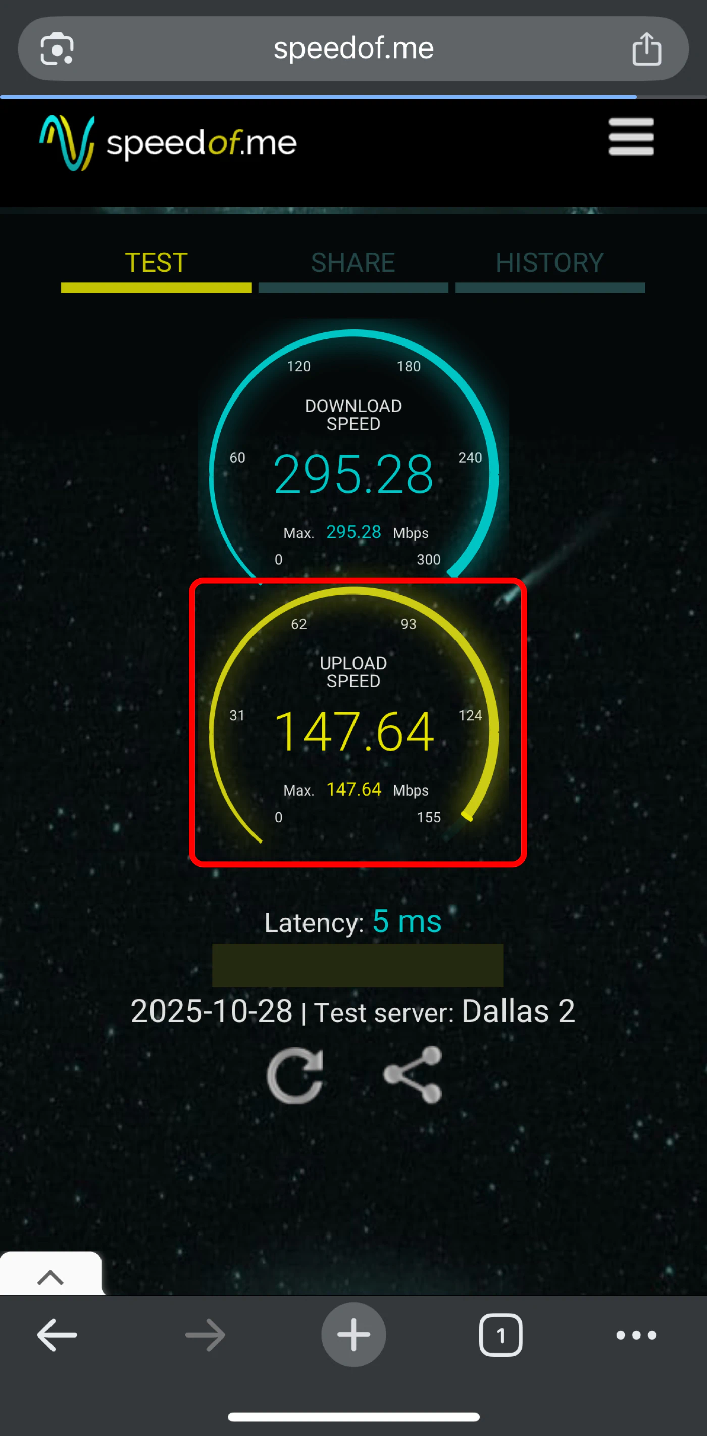 Speed Test Display