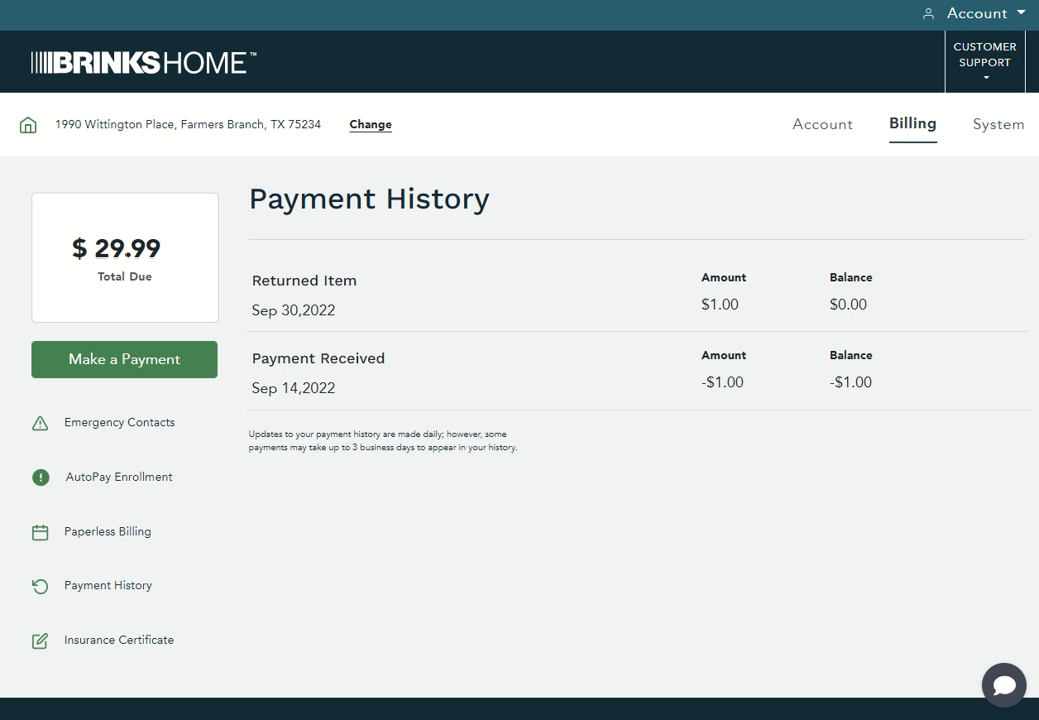 BHCP Payment History Main