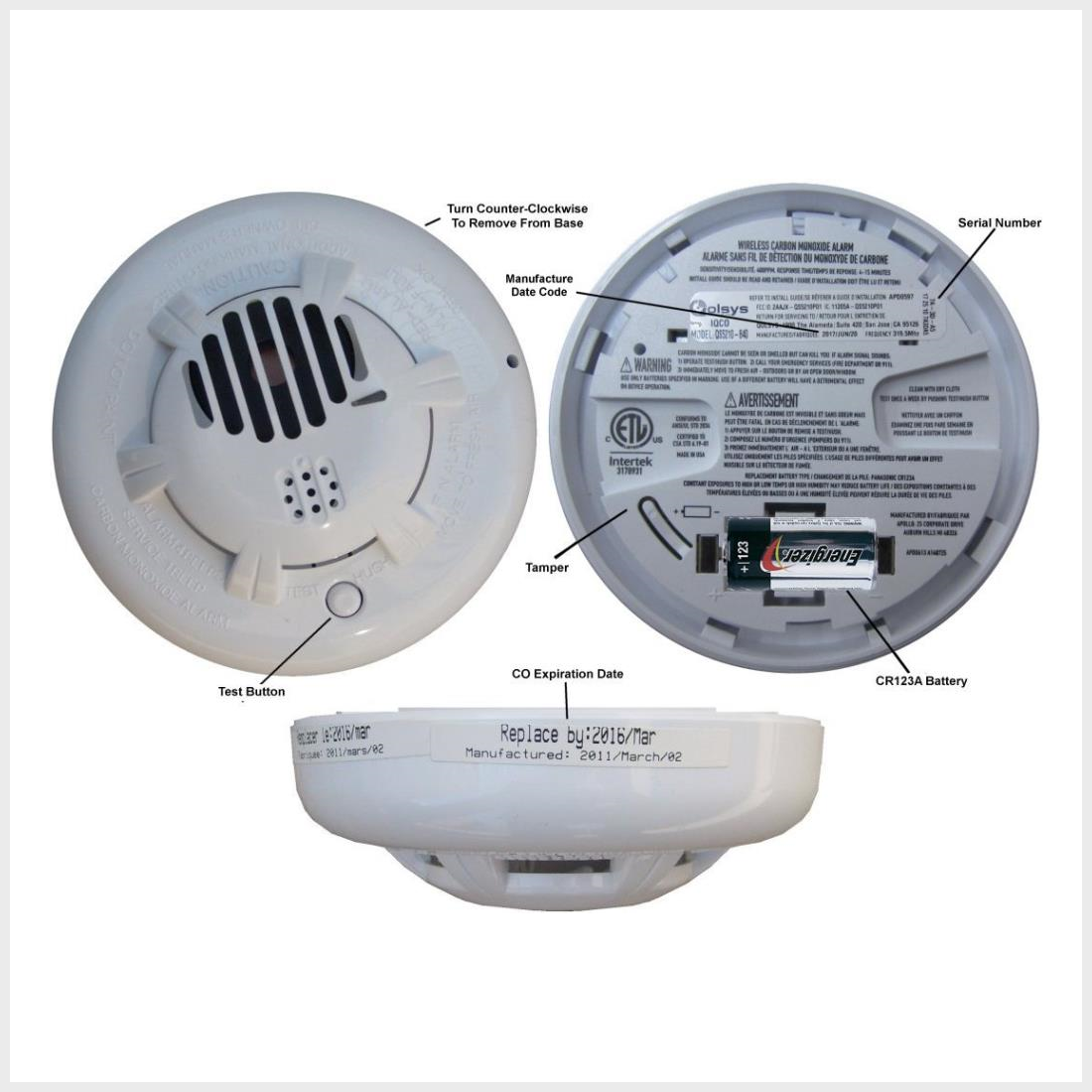 Where should I install a carbon monoxide detector?