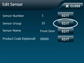 Sensor Configuration Group ID