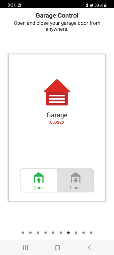 BH Mobile App-Menu-Tour 7-Garage Control