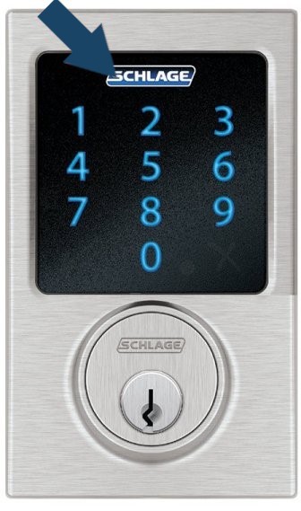 Schlage Lever Lock or Deadbolt Z-Wave Mate Button Location