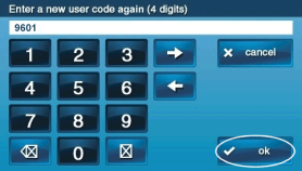 003c User Menu - User Codes 15a Confirm 278x158