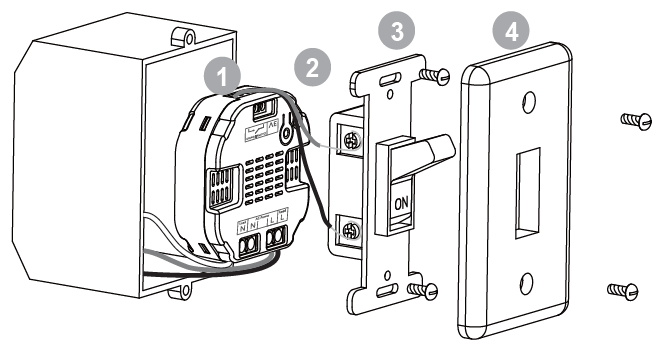 Step 4 Mounting In Wall Box