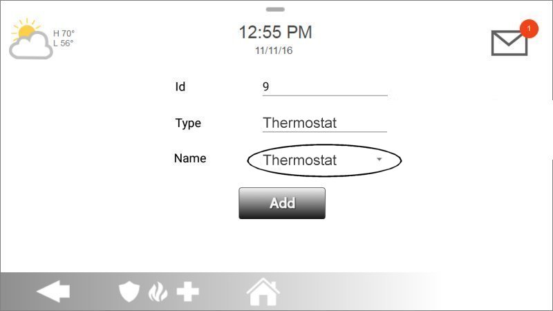 IQ2 panel Z-Wave Thermostat Learned