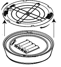 A diagram of putting the Honeywell Resideo PROSiXSIREN-O back on it's base