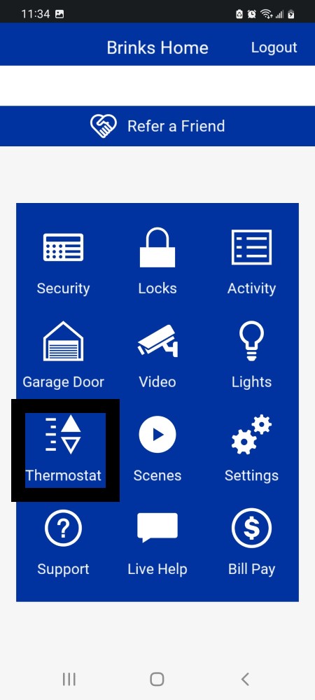 0000.1g Home Screen (Thermostat)