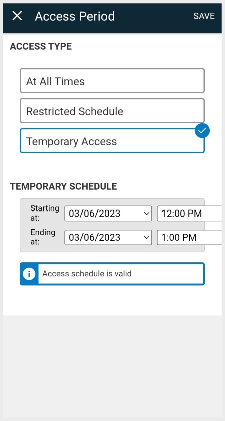 008b BH(M) Time Menu Temporary Access