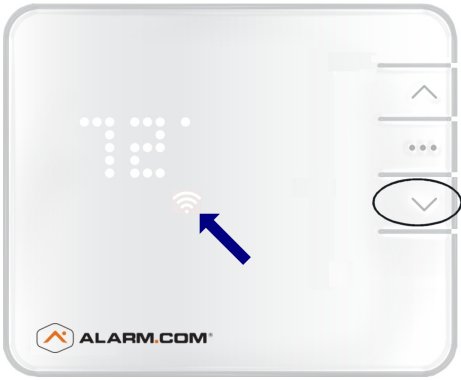 Alarm.com ADC-T2000 Thermostat Radio Wave Icon