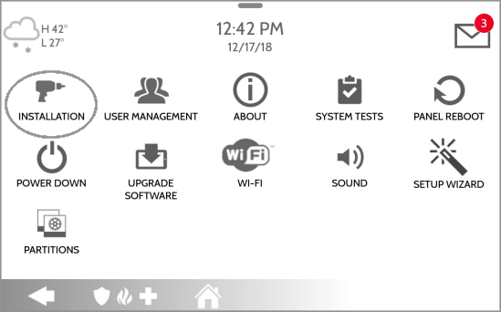 003a IQ4 Hub Installer Menu - Installation