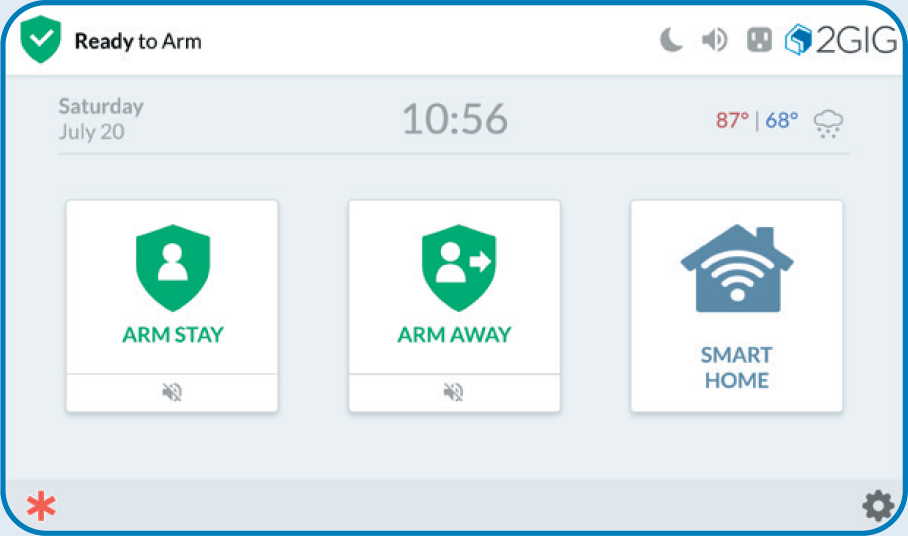 010 2GIG Edge-RMK Remote Wireless Home Screen In-Sync