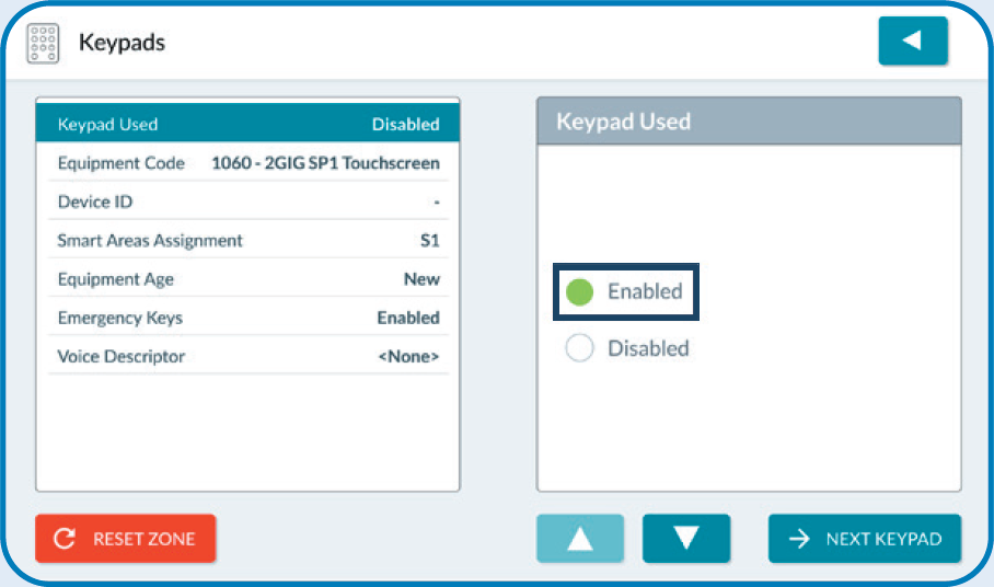 005 2GIG Edge-RMK Remote Wireless Enable Keypad