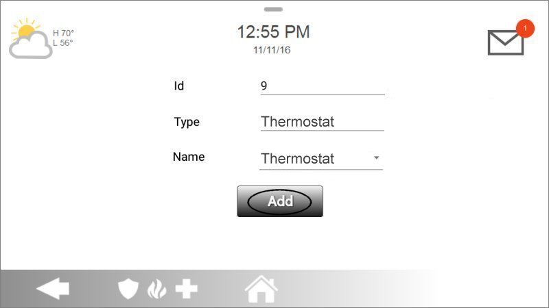 IQ2 panel Z-Wave Thermostat Added