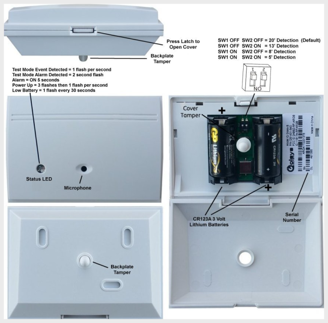 QS1431-840 Encrypted Glassbreak Detector