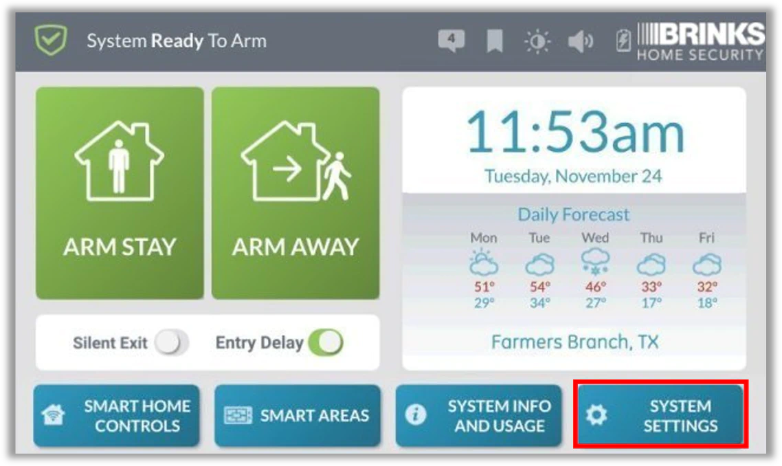 System Ready to Arm
