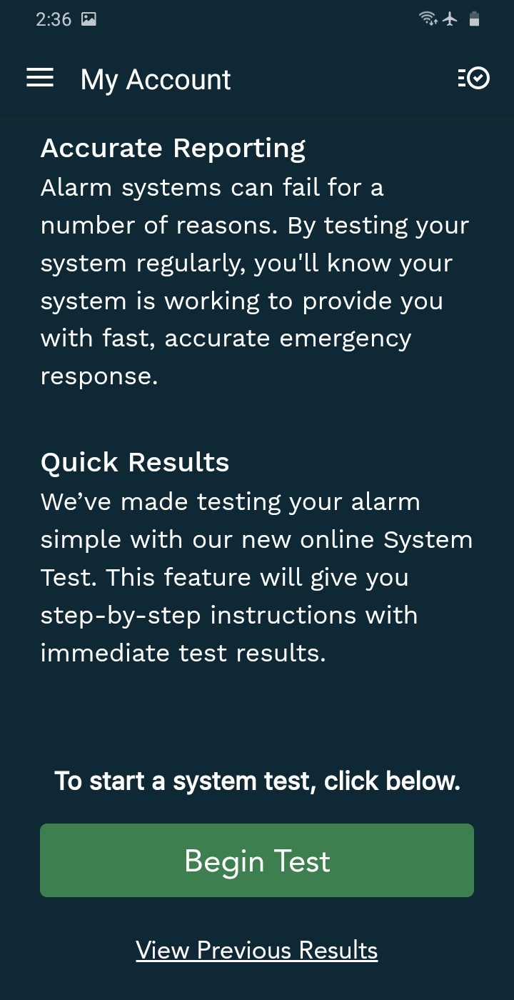 Monthly System Test