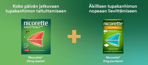 Nicorette®-yhdistelmähoitoa