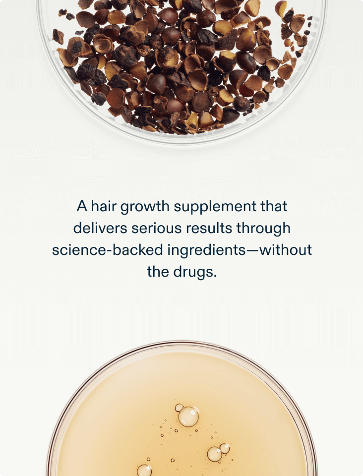 A hair growth supplement that delivers serious results through science-backed ingredients—without the drugs.