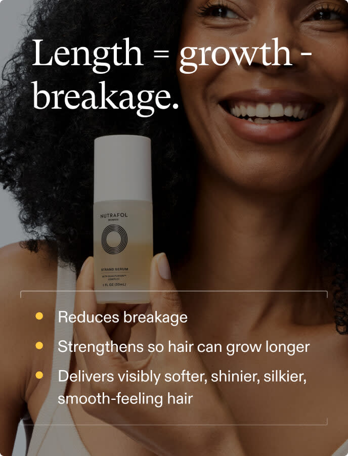 Length = growth - breakage. Reduces breakage, strengthens so hair can grow longer, delivers visible softer, shinier, silkier, smooth-feeling hair.