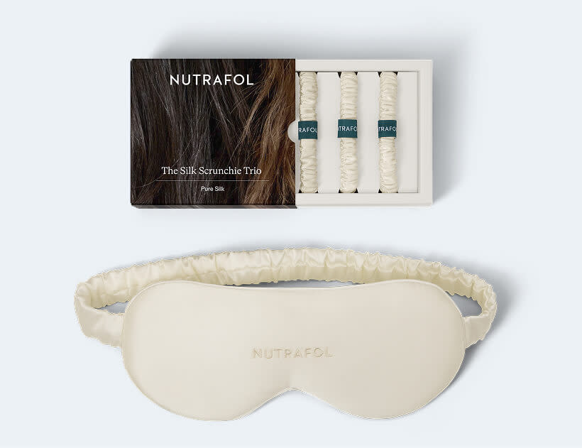 Nutrafol promotional gifts: hair serum and scalp massager