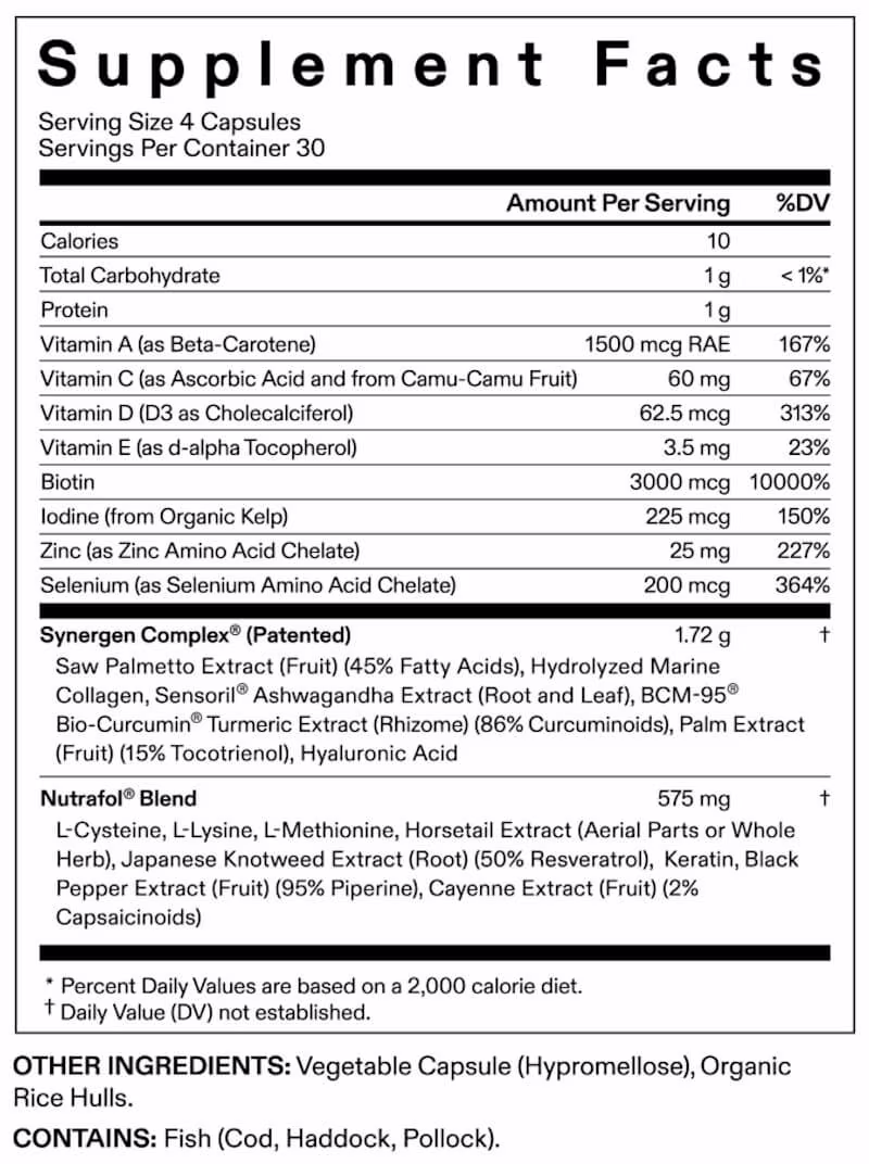 Supplement Label
