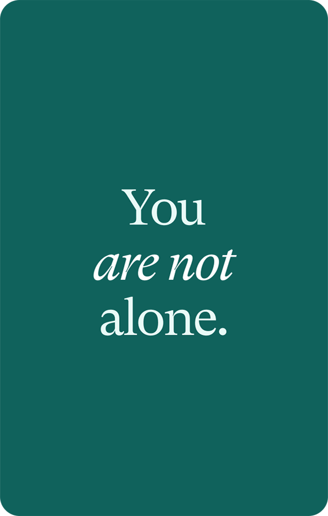 You are not alone.