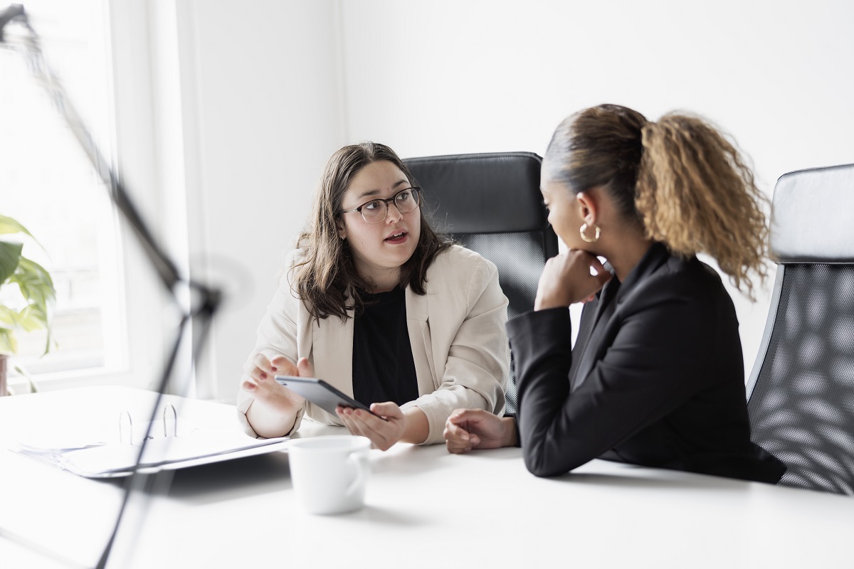 Two women talk about ways to focus on benefits engagement all year long.