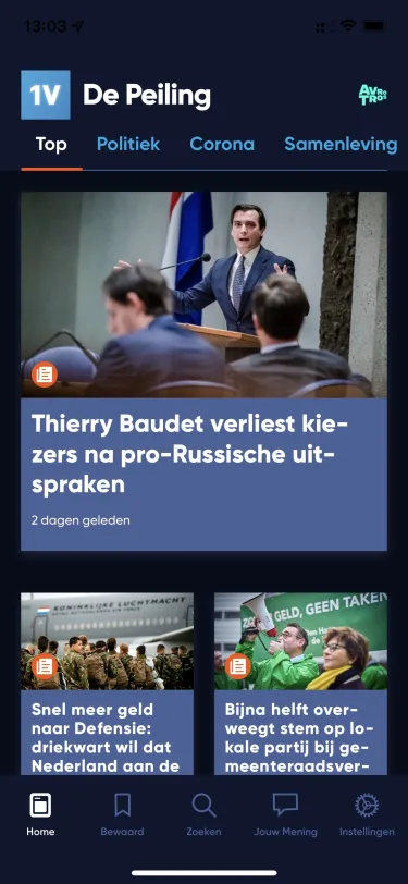 De Peilingen app van EenVandaag