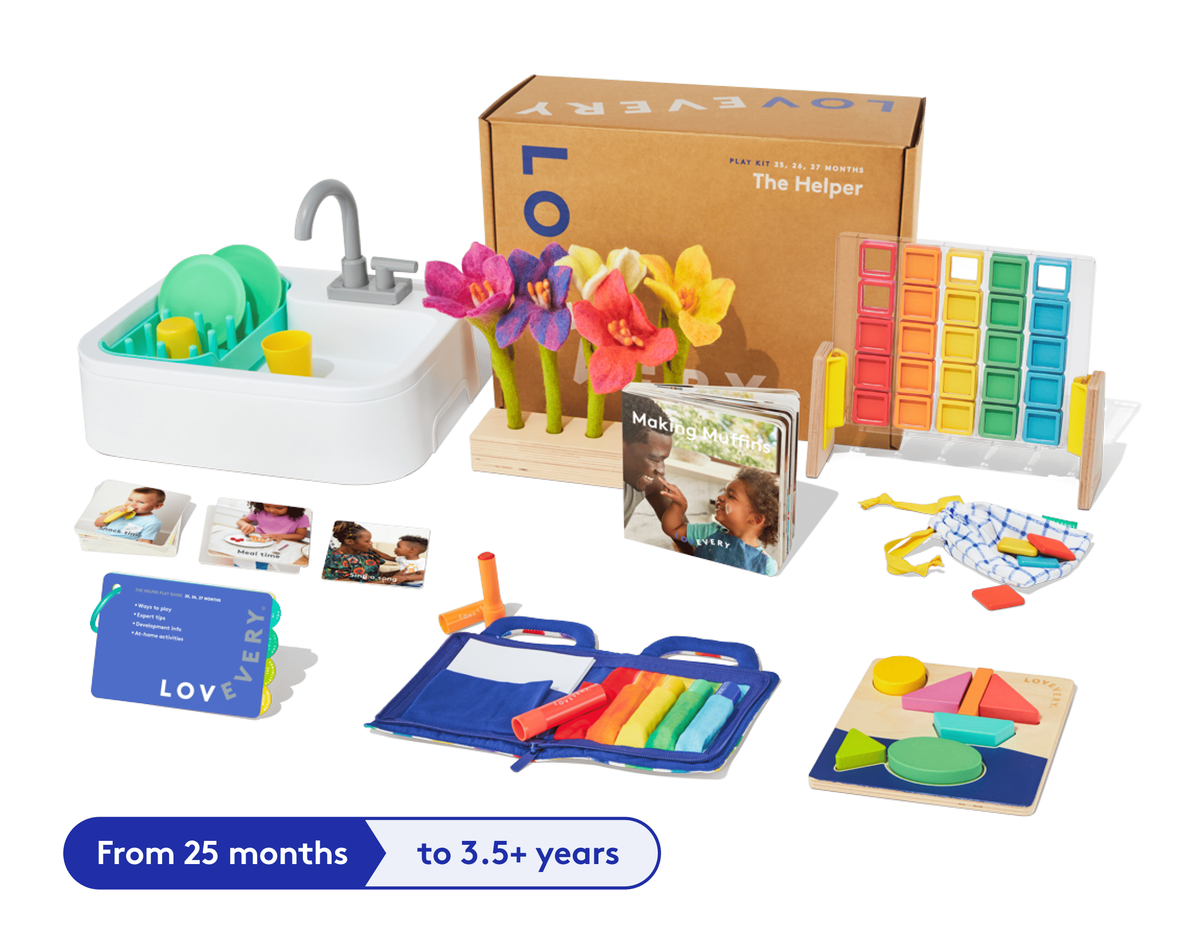 LOVEVERY 43-45 months Play Kit モンテッソーリ The Helper Play Kit | Toys for 2-Year-Olds | Lovevery